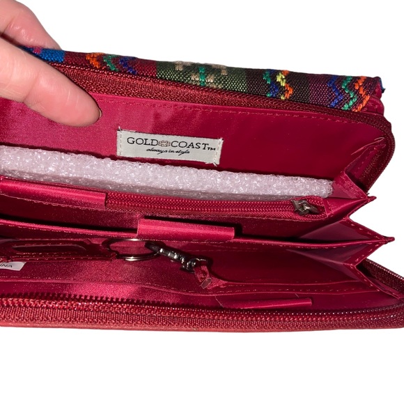 Gold Coast Faux Leather Womens Wallet Checkbook Aztec Southwestern Cowgirl New - Picture 13 of 13